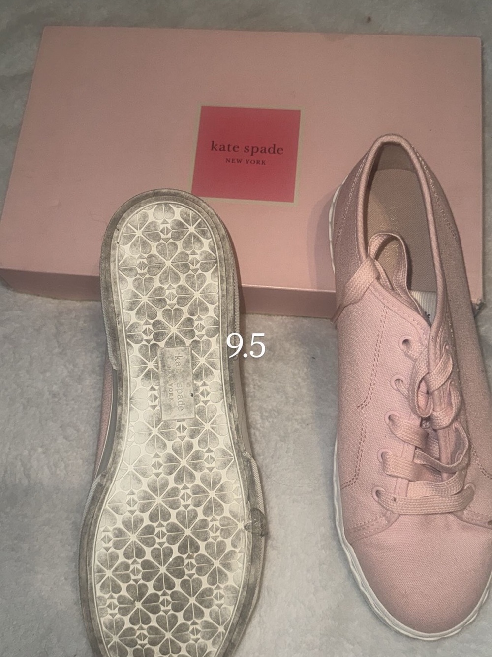 kate spade Pink Canvas Lace-Up Sneakers